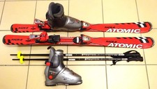 TOP Skiset Atomic Ski 120 cm incl. Skiservice + Skischuhe Gr. 37 + neue Stöcke