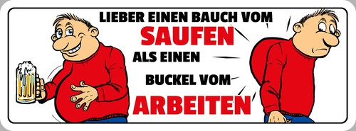 Blechschild 10 cm - x,