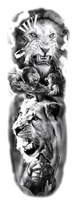 XXL Temporäres Tattoo Löwe