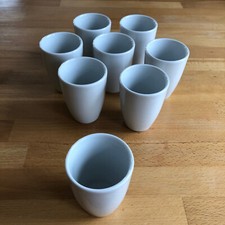 ღ 8x Glühwein-Becher Tee Kakao Kaffee Keramik weiß 175 ml