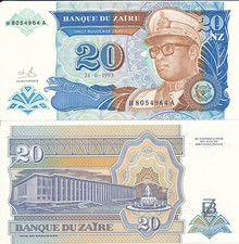 Zaire - 20 Nouveaux Zaires