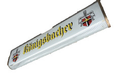 50er/60er Königsbacher Bier Thekenlampe Glas Tresenleuchte Brauereiwerbung RAR !