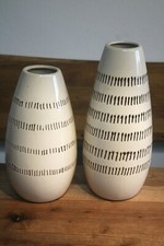 Keramikvase, afrikanischer Stil, Vase beige/braun, in 2 Größen erhältlich
