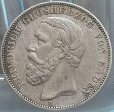J.27F Baden 5 Mark 1876 G