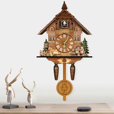 Kuckucksuhr Wanduhr mit Kuckucksruf Vintage Wanduhr Geschenk Wohndekoration