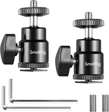 SMALLRIG Mini Ball Head 2 Stück mit Cold Shoe Adapter für DSLR Monitor - 2059