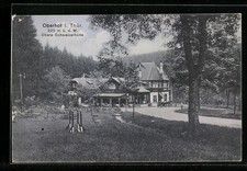 Ansichtskarte Oberhof i. Th., Obere Schweizerhütte 1913 