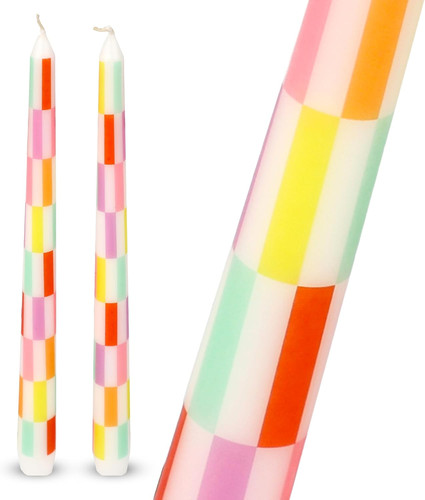 Bunte karierte spitzkerzen - x,