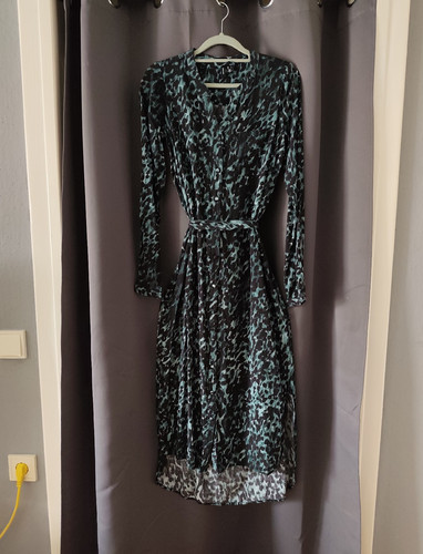 Langes vokuhila blusenkleid - vokuhila,