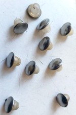 10x Chrom Blindstopfen für Stoßstange VW T1 , T2 , T3   ,für 6mm Loch, NOS