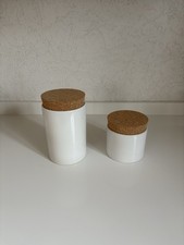 Vorratsdose aus Keramik weiß