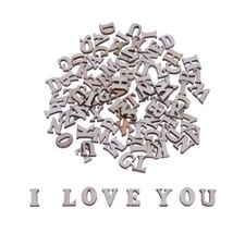 100 Stk Buchstaben HOLZBUCHSTABEN Holz Zahlen Alphabet Deko Basteln Scrabble NEU