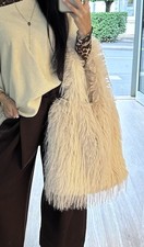 Damen Tasche Kunstfell Zottel