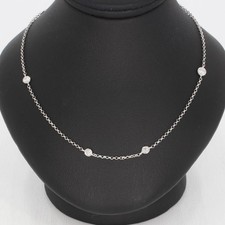 Wert 1590 € Brillant Collier Kette (0,40 carat) in 750 18 Karat Weiß Gold