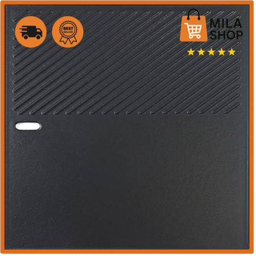 Gusseisen grillplatte 32cm - gusseisen, 43