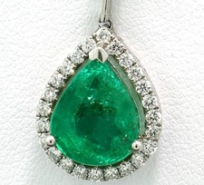 5,13 carat Smaragd Saphir Brillant Collier *LUXUS* 750 Gold Wertvoll Neu