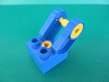 Lego Duplo Toolo Stein abgewinkelte Halterung Schraube 74852c01 blau (190223G)
