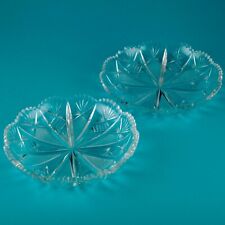 2 Kristall Glas Schalen Ø 15