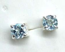 Blautopas Ohrstecker 925