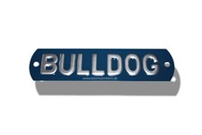 Schild "Bulldog" blau Lanz