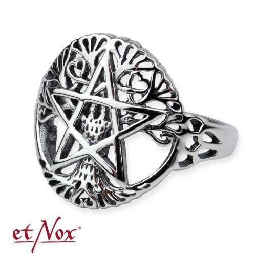 Gothic ring pentagramm - gothic,