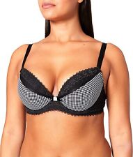 PASSIONATA Lovely Passion Damen gepolsterter BH mit Bügel + Spitzen Schwarz/Weiß