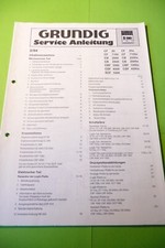 Service Manual Grundig CF 20, CF 7100, CB 2000,CB 2500,CBF 100,CBF 4000,ORIGINAL