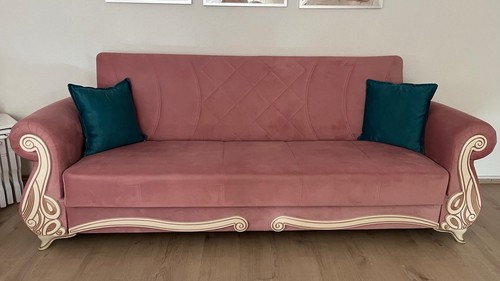 Set sofa pink mit - 4-er, in