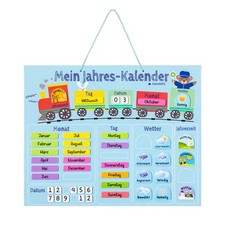 Kalender Tafel für Kinder Lerntafel Jahreszeiten Uhr Magnet Spiel Lernuhr