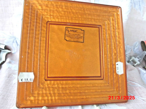 Glasteller orange rost - glasteller, orange-rost