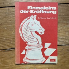 Einmaleins der Eröffnung von Werner Lauterbach Beschreibung Schach rau 1977