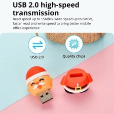 USB Stick 64GB Santa | Lustiger Weihnachtsmann Speicher | Geschenk Schule Büro
