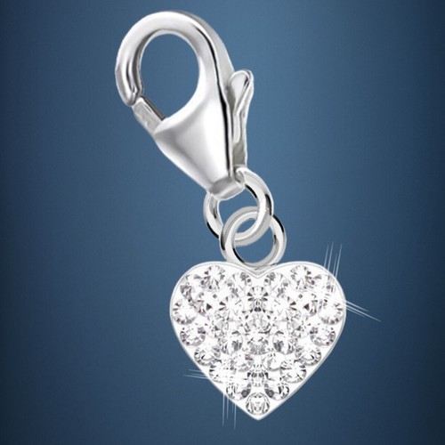 Herz charm 925 sterling - herz, sterling-silber