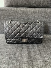 Chanel 2.55 tasche schwarz Maxi