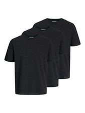 Jack & Jones T-Shirt Herren JACUNDER TEE CREW NECK 3 PACK NOOS schwarz