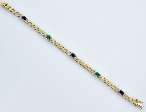 Armband smaragd saphir 585 - smaragd,
