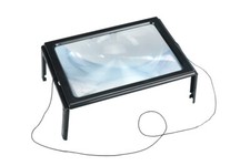 WENKO Tisch Stand Lese Lupe Hilfe LED Licht 3 fach Vergrößerung Glas groß Lampe