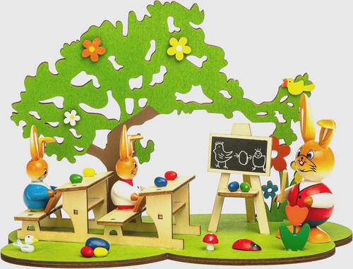 Hasenschule osterdeko - hasenschule,