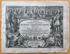 Bertius Original Kupferstich Titel Rerum Germanicarum - 1616