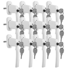 Fenstergriff Alu abschließbar Knopf Kindersicherung Balkon gleichschließend