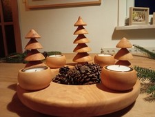 Adventskranz, gedrechselt