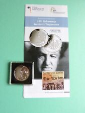 Gedenkmünze "Gerhart Hauptmann"  - 10 € PP, gekapselt ,   2012mit Flyer