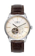Zeppelin FlatLine Beige Herrenuhr Automatik 73645 mit offenem Herz