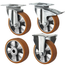 Schwerlastrollen Polyurethan Lenkrolle Bockrolle 125 160 200 mm Transportrollen