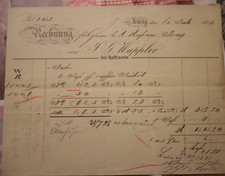 Rechnung Leipzig 1885 Oel