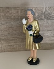 Kikkerland Solar Queen Elisabeth Gold Edition Solarfigur mit Winkehand. Neu, OVP