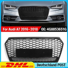 Glänz Waben Look Kühlergrill für Audi A7 16-18 Frontgrill 4G8853651G ohne Emblem