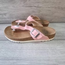 Scholl Damen Sandalen Maya Leder UK 5 EU 38 rosa Fußbett Slipper Sommer Kork
