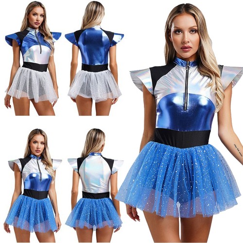Damen space alien kleid - de,
