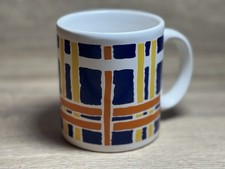 Wächtersbach Becher Retro Blau Gelb Orange – West Germany Vintage 9,5 cm  Selten